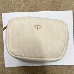 Cle de peau cosmetic bag Cream color soft velvet